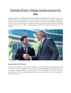 Choosing Wisely  Finding Arizona Lawyers for Hire