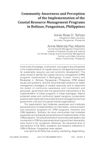 Community+Awareness+and+Perception+of+the+Implementation+of+Coastal+Resource+Management+Programs+in+Bolinao