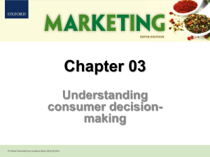 Marketing - Understanding Consumer Making Decision