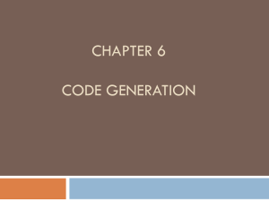 Chapter 6 Code Generation