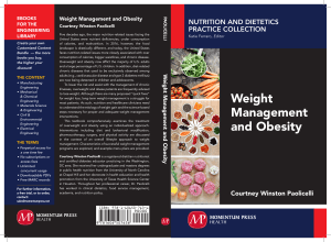 (Nutrition and Dietetics Practice Collection) Courtney Winston Paolicelli - Weight Management and Obesity-Momentum Press (2016)