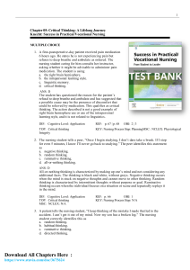 Success in practical vocational nursing 9th edition Patricia Knecht Test Bank