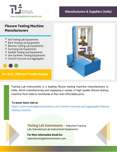 Flexure Testing Machine Manufacturers