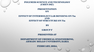 Polymer science and technology 