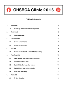 Complete OHSBCA Notes - Plays and Sessions