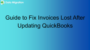 Easy Steps to Fix Invoices lost after updating QuickBooks Issue