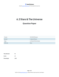 6.2 Stars & The Universe (q)