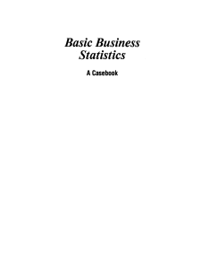 Basic Business Statistics-Dean P Foster