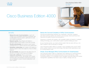 Cisco Business Edition 4000  At a Glance