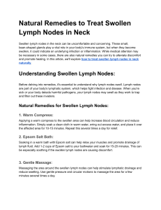 how to treat swollen lymph nodes in neck naturally