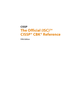 Sybex - The Official (ISC)2 Guide to the CISSP CBK Reference, 5th Edition