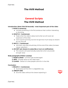 The HVR Method