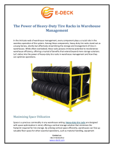 The Power of Heavy Duty Tire Racks in Warehouse Management