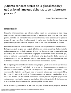 La inevitable globalización Cap. 1 Sánchez