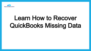 Recover QuickBooks data missing after update