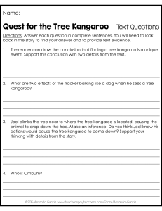 quest for the tree kangaroo - text questions