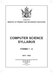 Computer Science O level Syllabus