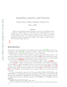 Kato et al. - 2024 - Logarithmic geometry and Frobenius
