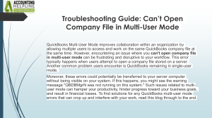 Troubleshooting Guide An Unexpected Error Has Occurred