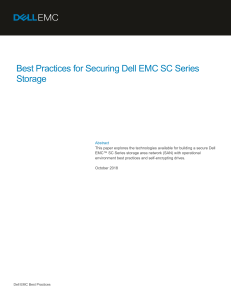 Best Practices for Securing Dell EMC SC Series