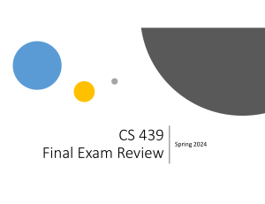 Final Exam Review - S24