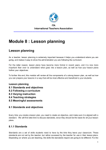 TESOL-Diploma-Module-8-Lesson-planning