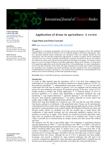 Application of drone in agriculture A review