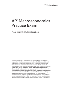 AP MacroEcon Practice Exam 2014