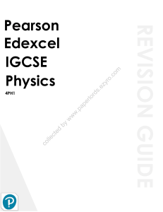 Edexcel IGCSE Physics 4PH1 Revision Notes