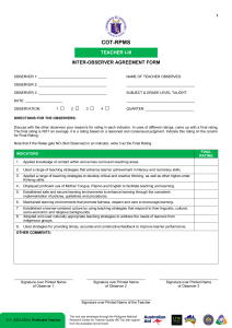 [Appendix C-10] COT-RPMS Inter-observer Agreement Form for T I-III for SY 2023-2024