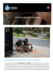 Blocked Sewer Adelaide
