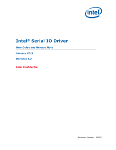 Intel(R) Serial IO - Bring Up Guide and release note Rev1p2