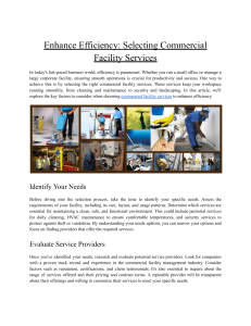 Enhance Efficiency  Selecting Commercial Facility Services
