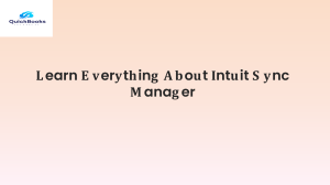 Easy Steps to Fix Intuit Sync Manager Issue