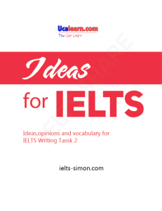 Ideas for IELTS topics  Simon 