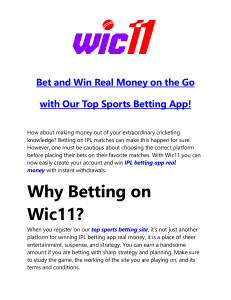 Bet and Win Real Money on the Go with Our Top Sports Betting App!