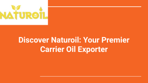 Discover Naturoil  Your Premier Carrier Oil Exporter