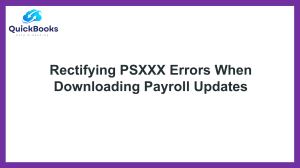 Step-by-Step Fix PSXXX errors when downloading payroll updates