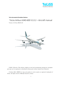 ToLiss AirbusA340-600 AircraftManual