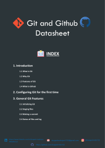 Git and GitHub Datasheet