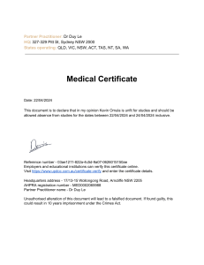 Medical certificate