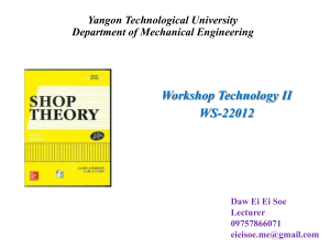 Chapter (14) Workshop Technology