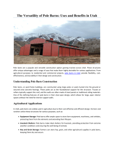 The Versatility of Pole Barns Uses and Benefits in Utah