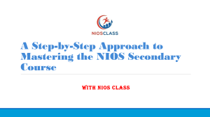 A Step-by-Step Approach to Mastering the NIOS Secondary