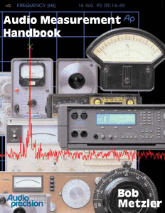 Bob Metzler Audio Measurement Handbook