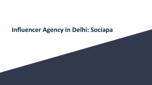 Influencer Agency in Delhi  Sociapa
