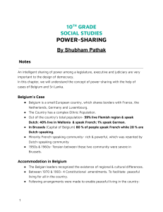 Class 10 Notes- Power Sharing (1)