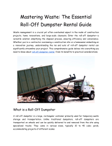 Mastering Waste  The Essential Roll-Off Dumpster Rental Guide