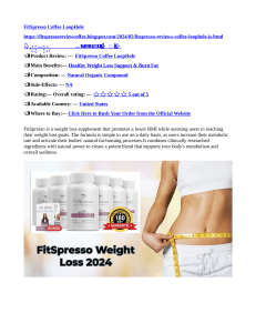 FitSpresso Reviews CLINICALLY PROVEN You Must Need To KNow