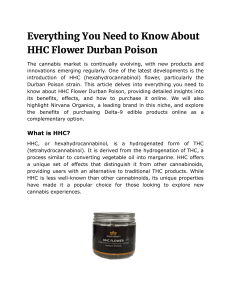 Everything You Need to Know About HHC Flower Durban Poison
